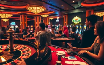 At ee88, players celebrate wins while engaging at vibrant casino tables filled with poker chips and betting slips.